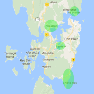 Port Blair Map- Birding in South Andaman