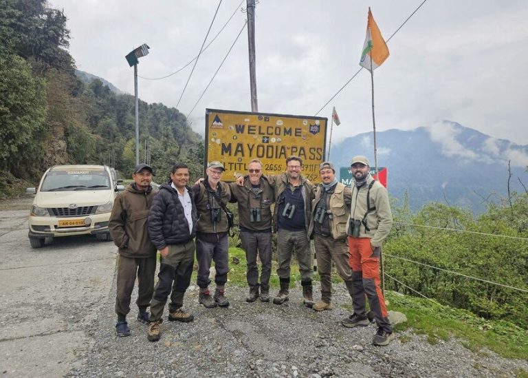 birding group at mishmi hills during a 15 days birding trip